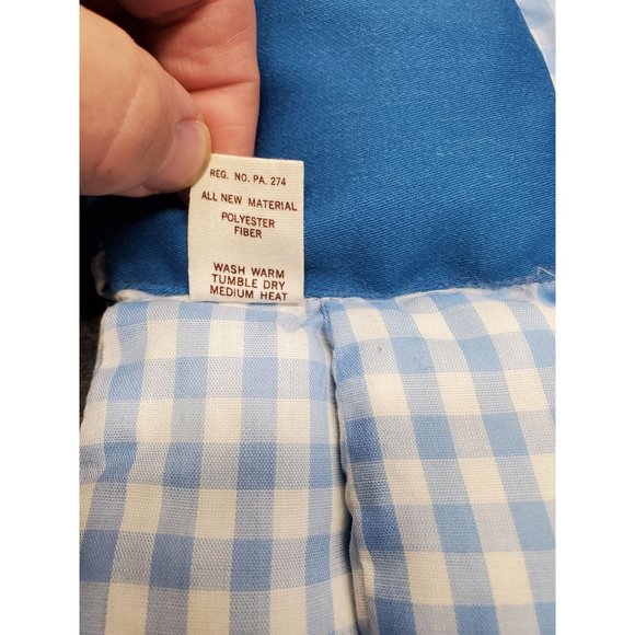 Vintage Fisher Price Toys Blue check Boy Rattle Plush - 11 Inch - Picture 6 of 7